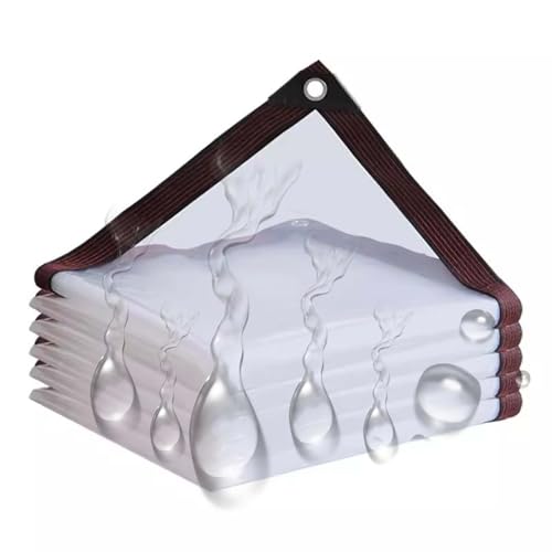 Bestiry 7x39FT Transparente Planen mit rostfreien Ösen, durchsichtige Plastikplane wasserdicht, 5 Mil Dicke Hochleistungs-Poly-Plane, UV-blockierende Schutzhülle, für Balkonveranda von Bestiry
