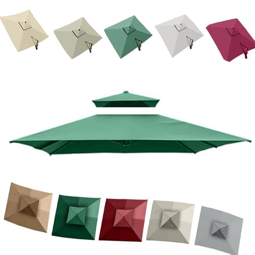Bestiry 8 Fuß quadratischer Freiarmschirm, Ersatzoberteil, 8 Rippen, Gartenschirmdach, UV-Schutz, Terrassen-Pool-Offset-Sonnenschirm, Ersatztuch, Sonnenschutzabdeckung Bestiry 8 Fuß quadratischer Freiarmschirm, Ersatzoberteil, 8 Rippen, Gartenschirmdach, UV-Schutz, Terrassen-Pool-Offset-Sonnenschirm, Ersatztuch, Sonnenschutzabdeckung von Bestiry