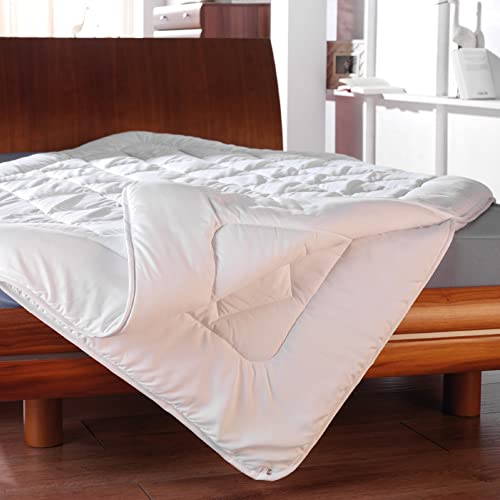 4-Jahreszeiten Bettdecke 155x220cm (600gr / 850gr), waschbar bei 60°C - Allergiker geeignet - 2 Bettdecken mit Druckknöpfen, Schlafdecke Steppbett von Bestlivings