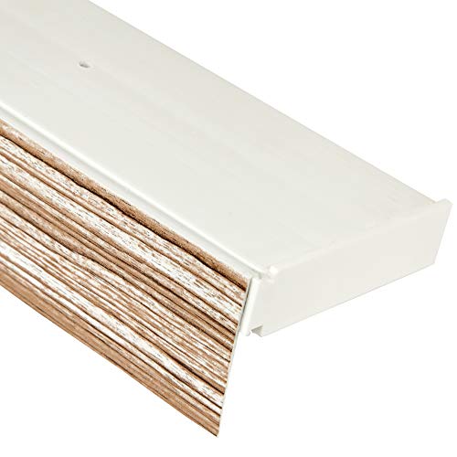 Bestlivings 2-Läufige Vorhangschiene mit Innenlauf aus Kunststoff in 270cm (3x90cm), Kunststoff Blende Teak Optik, Gardinenschiene von Bestlivings