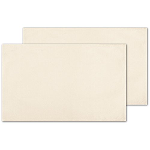Bestlivings 2er Set Tischsets Platzset Tischuntersetzer Platzdeckchen Tischdeko Tischmatte Essensunterlage Maße 30x45 cm, Farbe: beige - Creme von Bestlivings