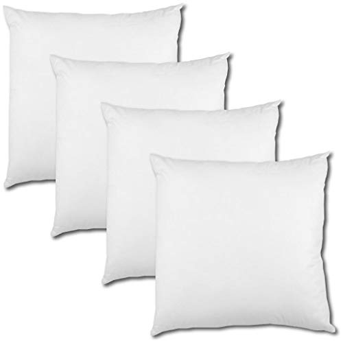 Bestlivings 4er Set Feder Füllkissen 60x60cm weiß, bei 30° waschbar, viele Größen von Bestlivings