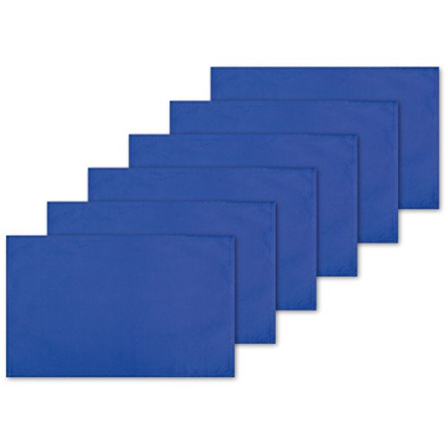 Bestlivings 6er Set Tischsets Platzset Tischuntersetzer Platzdeckchen Tischdeko Tischmatte Essensunterlage Maße 30x45 cm, Farbe: blau - Royalblau von Bestlivings