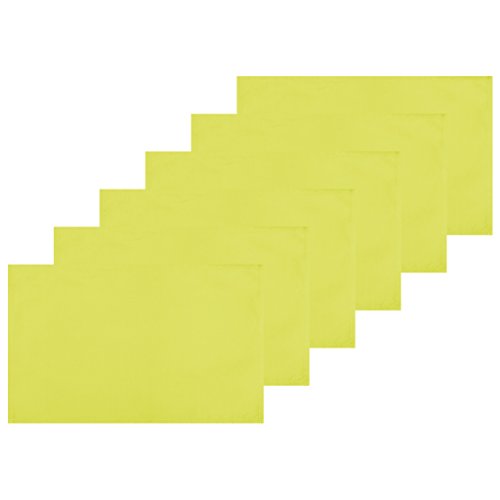 Bestlivings 6er Set Tischsets Platzset Tischuntersetzer Platzdeckchen Tischdeko Tischmatte Essensunterlage Maße 30x45 cm, Farbe: grün - olivgrün von Bestlivings