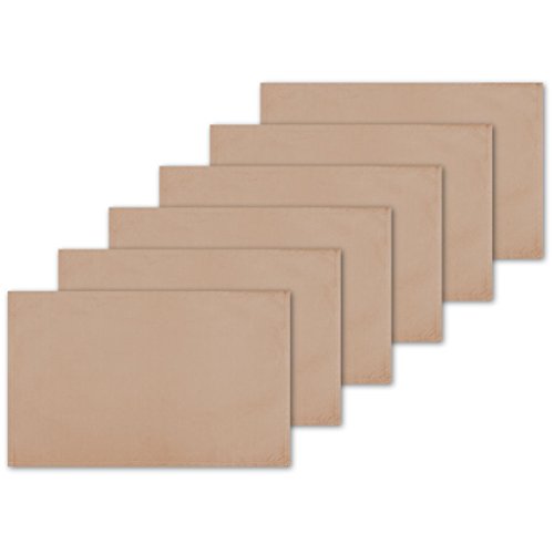 Bestlivings 6er Set Tischsets Platzset Tischuntersetzer Platzdeckchen Tischdeko Tischmatte Essensunterlage Maße 30x45 cm, Farbe: sandgrau - beigegrau von Bestlivings