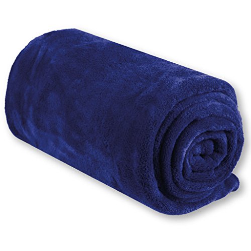 Bestlivings Babydecke Wickeldecke Schmusedecke Kuscheldecke Krabbeldecke Mikrofaser in vielen Grüßen und Farben (ca. 80x120 cm/blau - Mittelblau) von Bestlivings