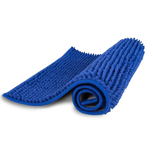 Bestlivings Badematte XXL (Blau) 60x90cm, rutschfest und waschbar - extra saugstarker Badezimmerteppich - Flauschiger Badvorleger, schnelltrocknender Duschvorleger von Bestlivings