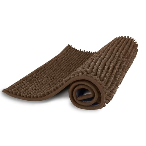 Bestlivings Badematte XXL (Braun) 60x90cm, rutschfest und waschbar - extra saugstarker Badezimmerteppich - Flauschiger Badvorleger, schnelltrocknender Duschvorleger von Bestlivings
