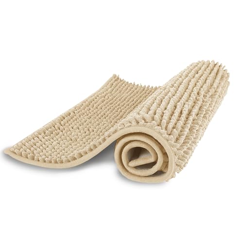 Bestlivings Badematte XXL (Sand) 60x90cm, rutschfest und waschbar - extra saugstarker Badezimmerteppich - Flauschiger Badvorleger, schnelltrocknender Duschvorleger von Bestlivings
