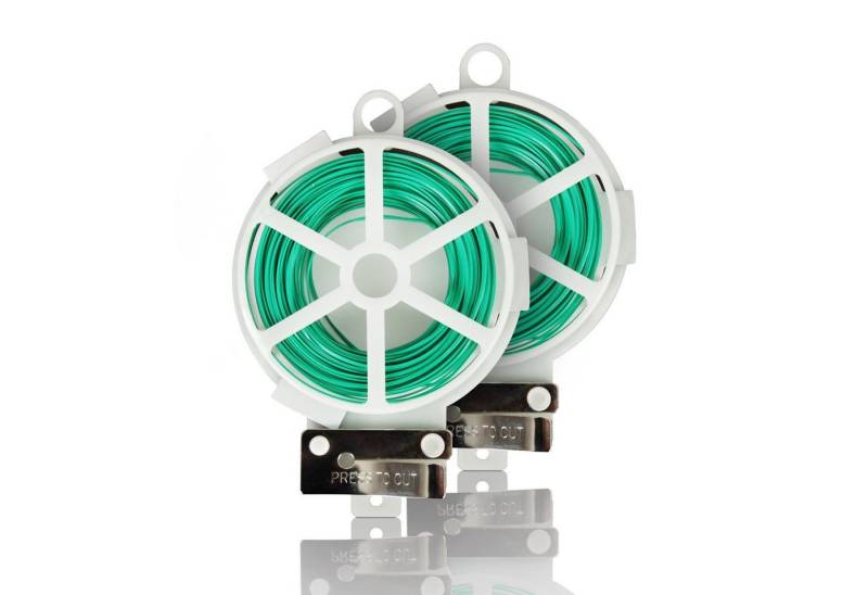 Bestlivings Bindedraht BD-04947, (2St), Blumendraht mit Abschneidevorrichtung, 8 Rollen (je 30m), Rostfrei von Bestlivings