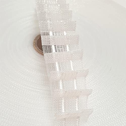 Bestlivings Bleistiftband Transparent 25mm (Länge: 5m - 50m), 1:2 Gardinenband zum Aufnähen für Stoffe, Gardinen und Vorhänge, Faltenband von Bestlivings