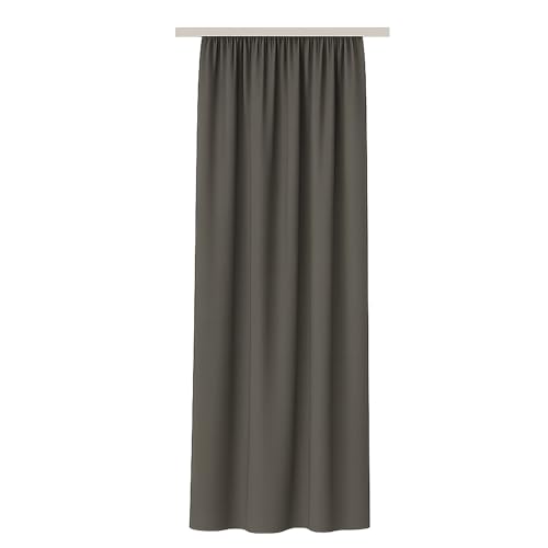 Bestlivings Vorhang Blickdicht (140x245cm / 1 Stück) Gardine Uni (Anthrazit) mit Kräuselband/Universalband, Dekoschal für Fenster, Balkon - Dekorativer Gardinenschal von Bestlivings