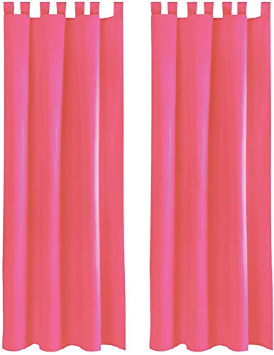 Bestlivings Blickdichte Gardine im 2er Pack mit Schlaufen (140x145 cm/Pink), in vielen Farben von Bestlivings