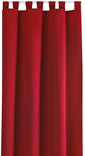 Bestlivings Blickdichte Gardine mit Schlaufen (140x145 cm/Rot), in vielen Variationen von Bestlivings
