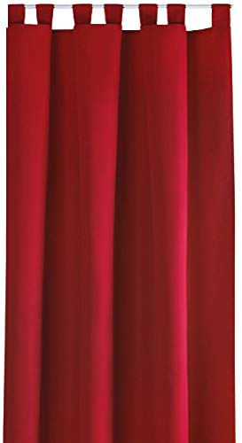 Bestlivings Blickdichte Gardine mit Schlaufen (140x175 cm/Rot), in vielen Variationen von Bestlivings