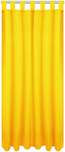 Bestlivings Blickdichte (Gelb) Gardine mit Schlaufen in 140x225 cm (BxL), Vorhang Dekoschal als Sichtschutz von Bestlivings