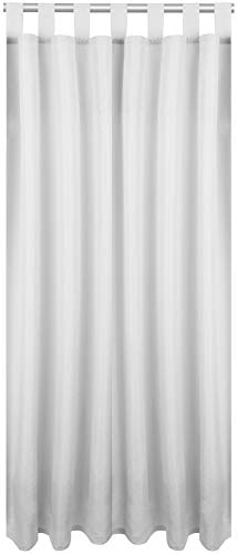 Bestlivings Blickdichte (Grau) Gardine mit Schlaufen in 140x145 cm (BxL), Vorhang Dekoschal als Sichtschutz von Bestlivings