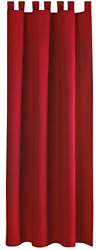 Bestlivings Blickdichte (Rot) Gardine mit Schlaufen in 140x145 cm (BxL), Vorhang Dekoschal als Sichtschutz von Bestlivings