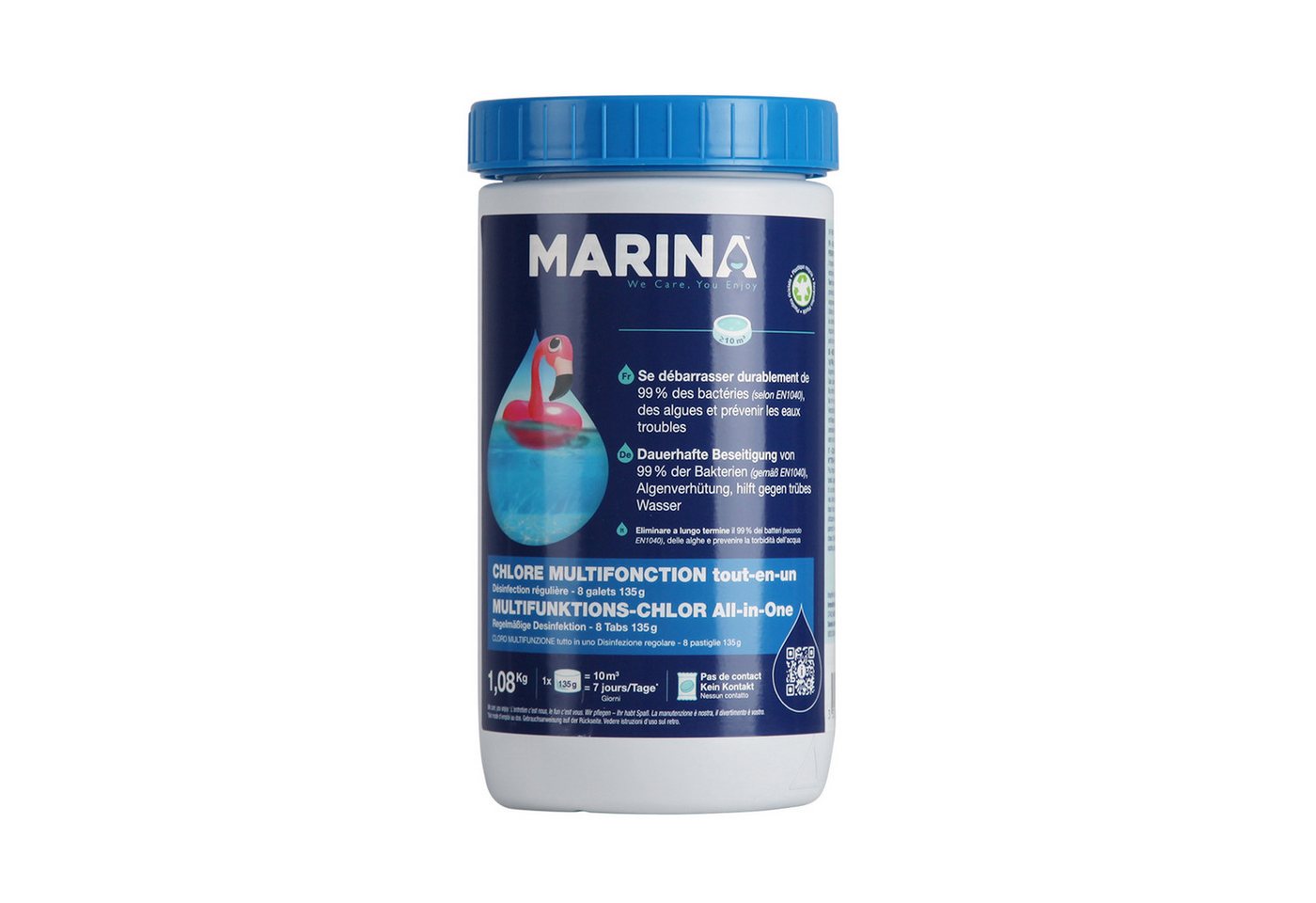 Bestlivings Chlortabletten Marina Multifunktions Chlor All in One, (8 Tabs à 135g), Chlor Desinfektion für Pools / Schwimmbecken ab 10m³, lang anhaltend von Bestlivings