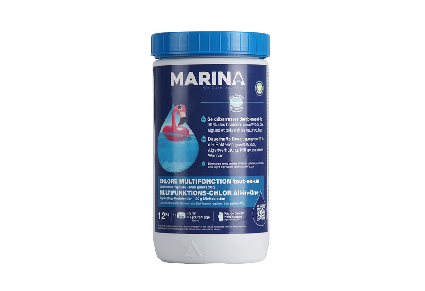 Bestlivings Chlortabletten Marina Multitabs 20g - Multifunktion 5 in 1, (60 x 20 Tabs), Chlortabletten für kleine/mittlere Pools (1x 1,2kg) von Bestlivings