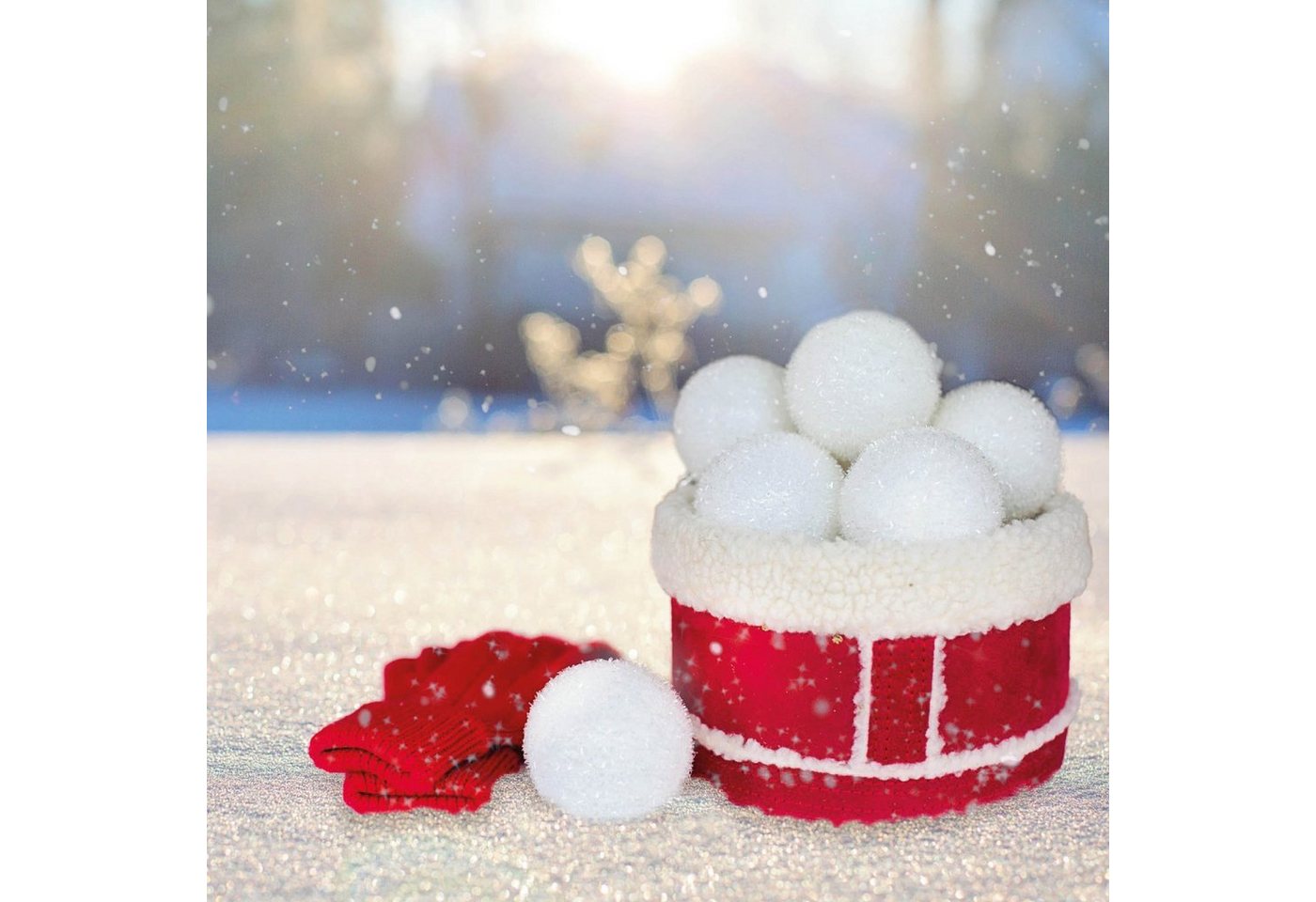 Bestlivings Dekokugel Snow, Künstliche Schneebälle (ca. 140 Stück) Schneball weiß - Ø4-5cm - zum Basteln, Winterdekoration, weiße Kunstschneebälle im Set, Kindergeburtstag von Bestlivings