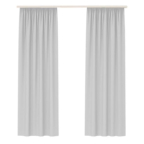 Bestlivings Vorhang Blickdicht (140x145cm / 2 Stück) Gardine Uni (Hellgrau) mit Kräuselband/Universalband, Dekoschal für Fenster, Balkon - Dekorativer Gardinenschal Bestlivings Vorhang Blickdicht (140x145cm / 2 Stück) Gardine Uni (Hellgrau) mit Kräuselband/Universalband, Dekoschal für Fenster, Balkon - Dekorativer Gardinenschal von Bestlivings