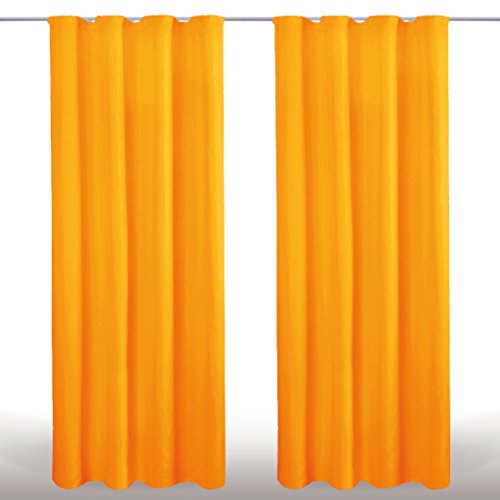 Bestlivings Dekoschal 2er Pack mit Universalband, 140x145 cm orange von Bestlivings