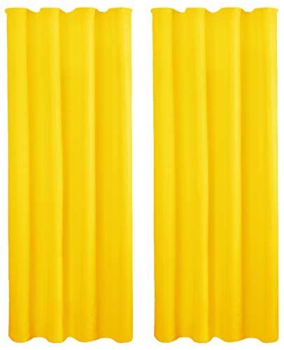 Bestlivings Vorhang Blickdicht (140x245cm / 2 Stück) Gardine Uni (Gelb) mit Kräuselband/Universalband, Dekoschal für Fenster, Balkon - Dekorativer Gardinenschal Bestlivings Vorhang Blickdicht (140x245cm / 2 Stück) Gardine Uni (Gelb) mit Kräuselband/Universalband, Dekoschal für Fenster, Balkon - Dekorativer Gardinenschal von Bestlivings