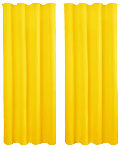 Bestlivings Dekoschal 2er Pack mit Universalband, 140x245 cm gelb von Bestlivings