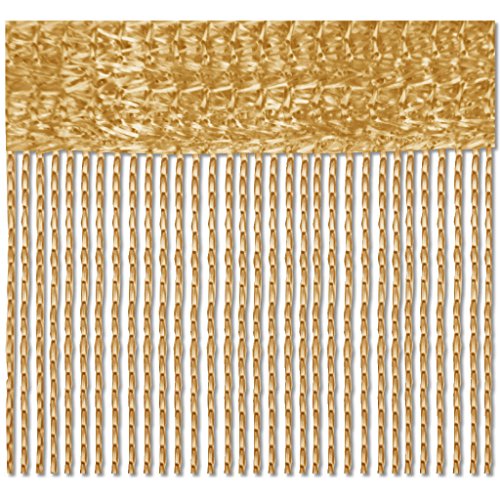 Bestlivings Fadenvorhang 140x240 Fadengardine Insektenschutz Raumteiler Auswahl: Gold - karamell von Bestlivings
