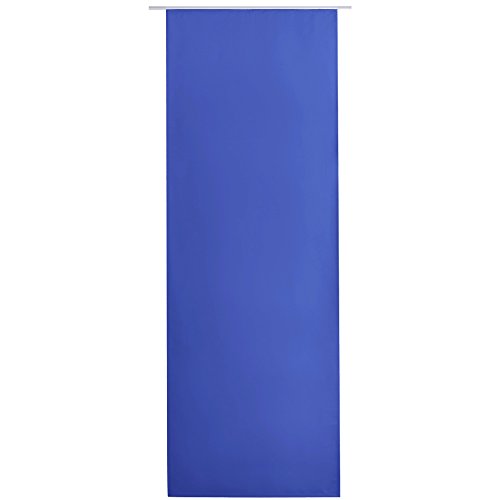 Bestlivings Flächen-Vorhang Blickdicht Schiebe-gardine Raumteiler Schiebe-Vorhang ca.60cm x 245cm, Auswahl: mit Zubehör, blau - Mittelblau von Bestlivings
