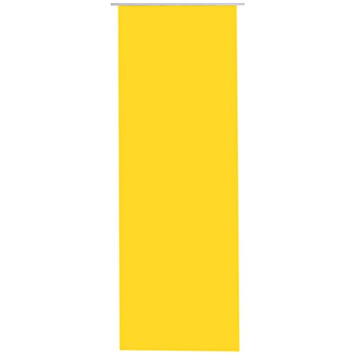 Bestlivings Flächen-Vorhang Blickdicht Schiebe-gardine Raumteiler Schiebe-Vorhang ca.60cm x 245cm, Auswahl: ohne Zubehör, gelb - Sonnengelb von Bestlivings