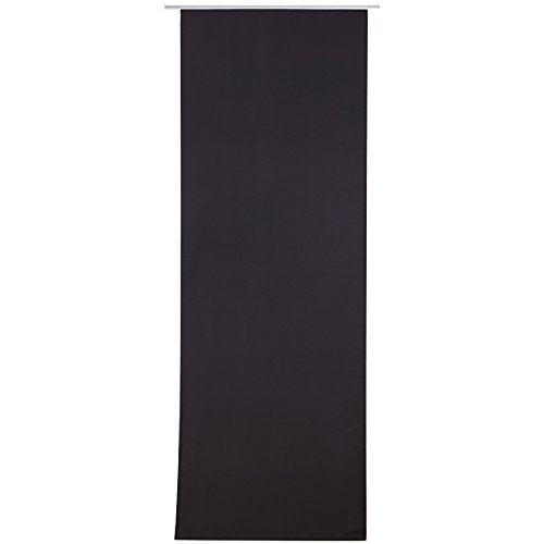 Bestlivings Flächenvorhang Blickdicht 60x245cm, Schiebegardine als Raumteiler (Schwarz) mit Klettband Befestigung, Gardine Vorhang zum schieben von Bestlivings
