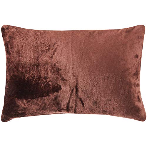 Bestlivings Flauschige Kissenhülle Celina (40 x 60 cm) - Kuscheliger Bezug mit Reißverschluss Braun ideal für Dekokissen und Sofakissen von Bestlivings