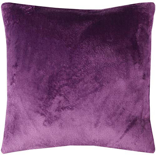 Bestlivings Flauschige Kissenhülle Celina (50 x 50 cm) - Kuscheliger Bezug mit Reißverschluss Violett ideal für Dekokissen und Sofakissen von Bestlivings