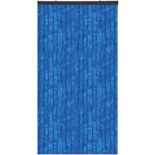 Bestlivings Flauschvorhang in Sondergröße - Türvorhang Breite: 120cm - Länge: 250cm, Blau von Bestlivings