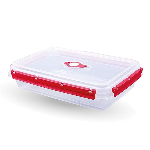 Bestlivings Frischhaltedosen für Lebensmittel (2 L) - Rot - Vorratsdose luftdicht, Aufbewahrungsbox Meal Prep Box, Brotdose, BPA Frei von Bestlivings