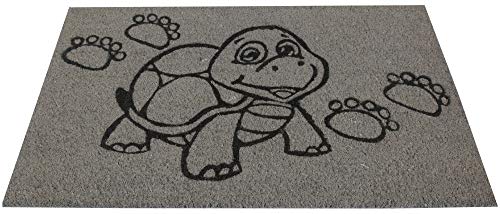 Bestlivings Fußmatte Kokos Schuhabtreter 50x75cm in grau (Schildkröte), weitere Motive erhältlich von Bestlivings