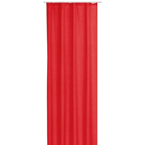 Bestlivings Gardine Blickdicht Joy Dekoschal mit Universalband (Rot, 140x245 cm) - Gardinen Vorhang für Gardinenstange von Bestlivings