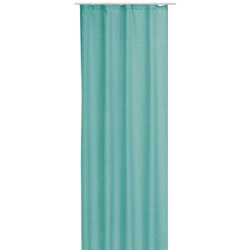 Bestlivings Gardine Blickdicht Joy Dekoschal mit Universalband (Türkis, 140x245 cm) - Gardinen Vorhang für Gardinenstange von Bestlivings