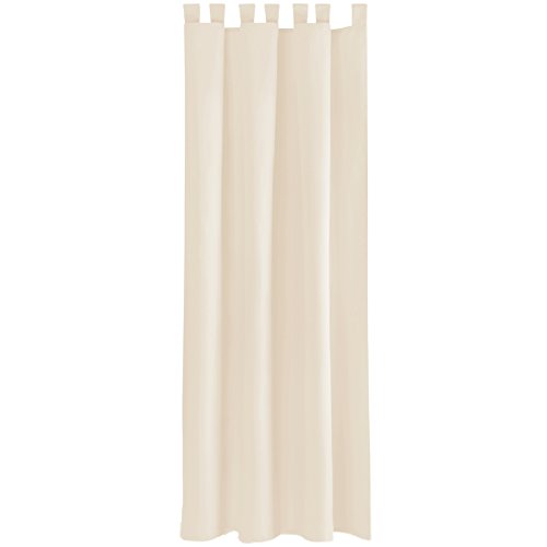 Bestlivings Blickdichte (Beige) Gardine mit Schlaufen in 140x145 cm (BxL), Vorhang Dekoschal als Sichtschutz von Bestlivings