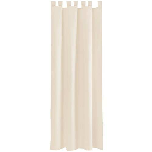 Bestlivings Gardine Vorhang Blickdicht modern mit Schlaufen Schlaufenschal Mikrosatin matt, in vielen Größen, Auswahl BEIGE in der Größe: B-140cm x L-145cm von Bestlivings