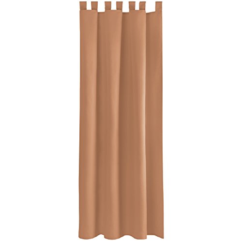 Bestlivings Blickdichte (Hellbraun) Gardine mit Schlaufen in 140x225 cm (BxL), Vorhang Dekoschal als Sichtschutz von Bestlivings
