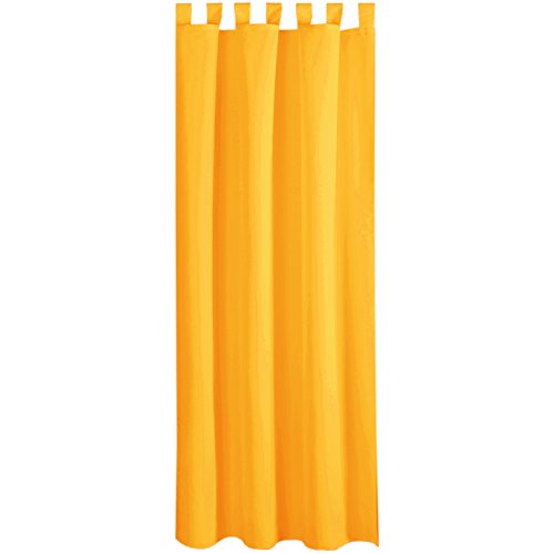 Bestlivings Blickdichte (Orange) Gardine mit Schlaufen in 140x245 cm (BxL), Vorhang Dekoschal als Sichtschutz von Bestlivings