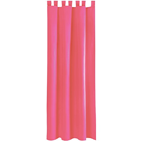 Bestlivings Gardine Vorhang Blickdicht modern mit Schlaufen Schlaufenschal Mikrosatin matt, in vielen Größen, Auswahl PINK in der Größe: B-140cm x L-175cm von Bestlivings