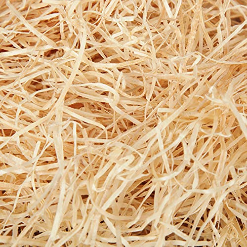 Bestlivings Holzwolle (1kg) Füllmaterial für Geschenkkorb, Polsterwolle naturbelassen unbehandelt aus deutschem Wald von Bestlivings