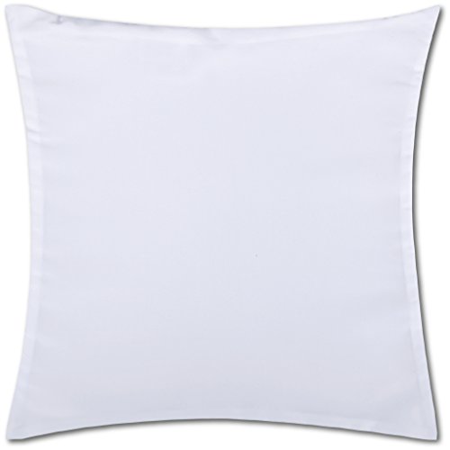 Bestlivings Kissenbezug Weiß (50x50 cm) mit verdecktem Reißverschluss - viele Größen und Farben von Bestlivings