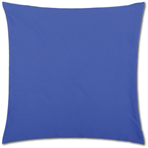 Bestlivings Kissenhülle (100 Größen und Farben) mit und ohne Füllkissen, Serie: Ellen, Kissenbezug Dekokissen, Auswahl: 40x40cm ohne Füllung blau - Royalblau von Bestlivings