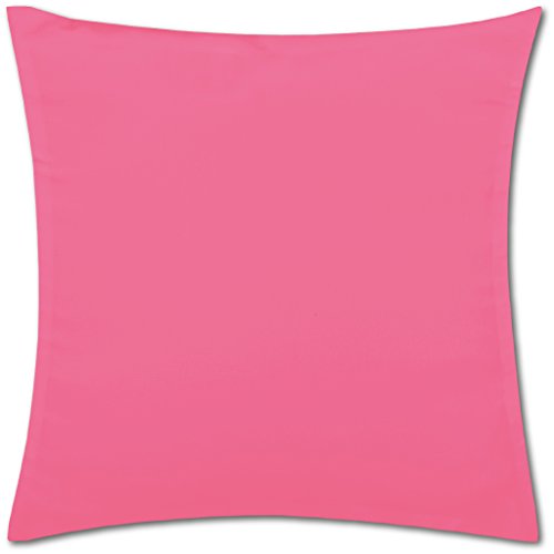 Bestlivings Kissenhülle (100 Größen und Farben) mit und ohne Füllkissen, Serie: Ellen, Kissenbezug Dekokissen, Auswahl: 80x80cm ohne Füllung pink - rosa von Bestlivings