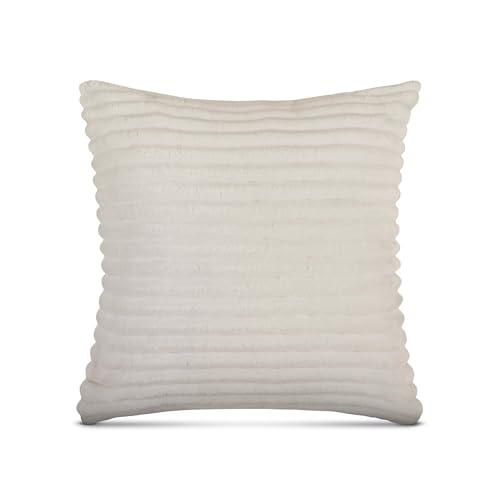 Kissenhülle 45x45cm (Creme) Cord Optik - Kuschelig weicher Bezug mit Reißverschluss - Kissen - Öko Tex - ideale Hülle für Sofakissen, Dekokissen von Bestlivings